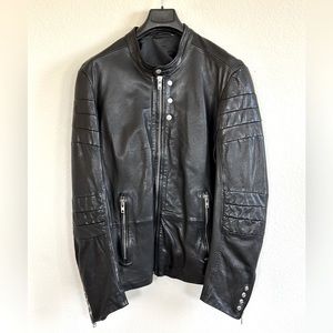 Pre-Owned Diesel Genuine Leather Jacket For Men Size XL